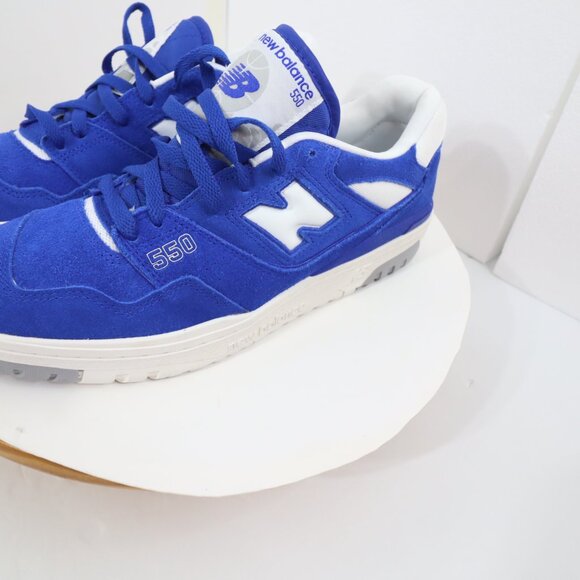 NEW BALANCE 550 SIZE 11D BLUE WHITE GRAY CLASSIC BASKETBALL SHOE BB550VNA - Picture 4 of 13